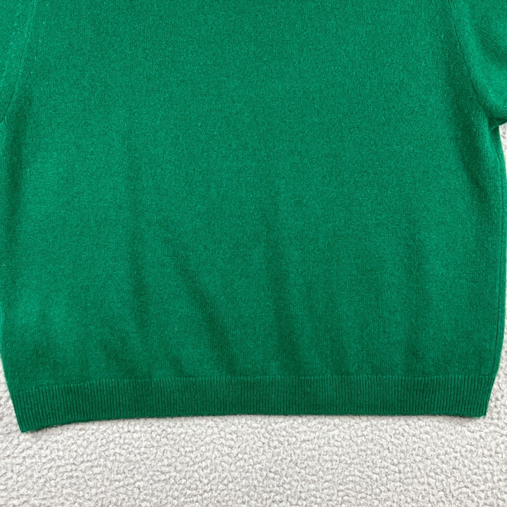Quince Mongolian Cashmere Tee Everglade Green Short Sleeve Sweater Womens XL - Picture 6 of 11